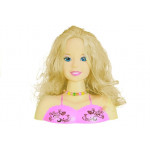 Hlava bábiky na česanie - ružová